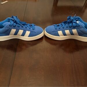 adidas Women's Royal Blue and White Sneakers